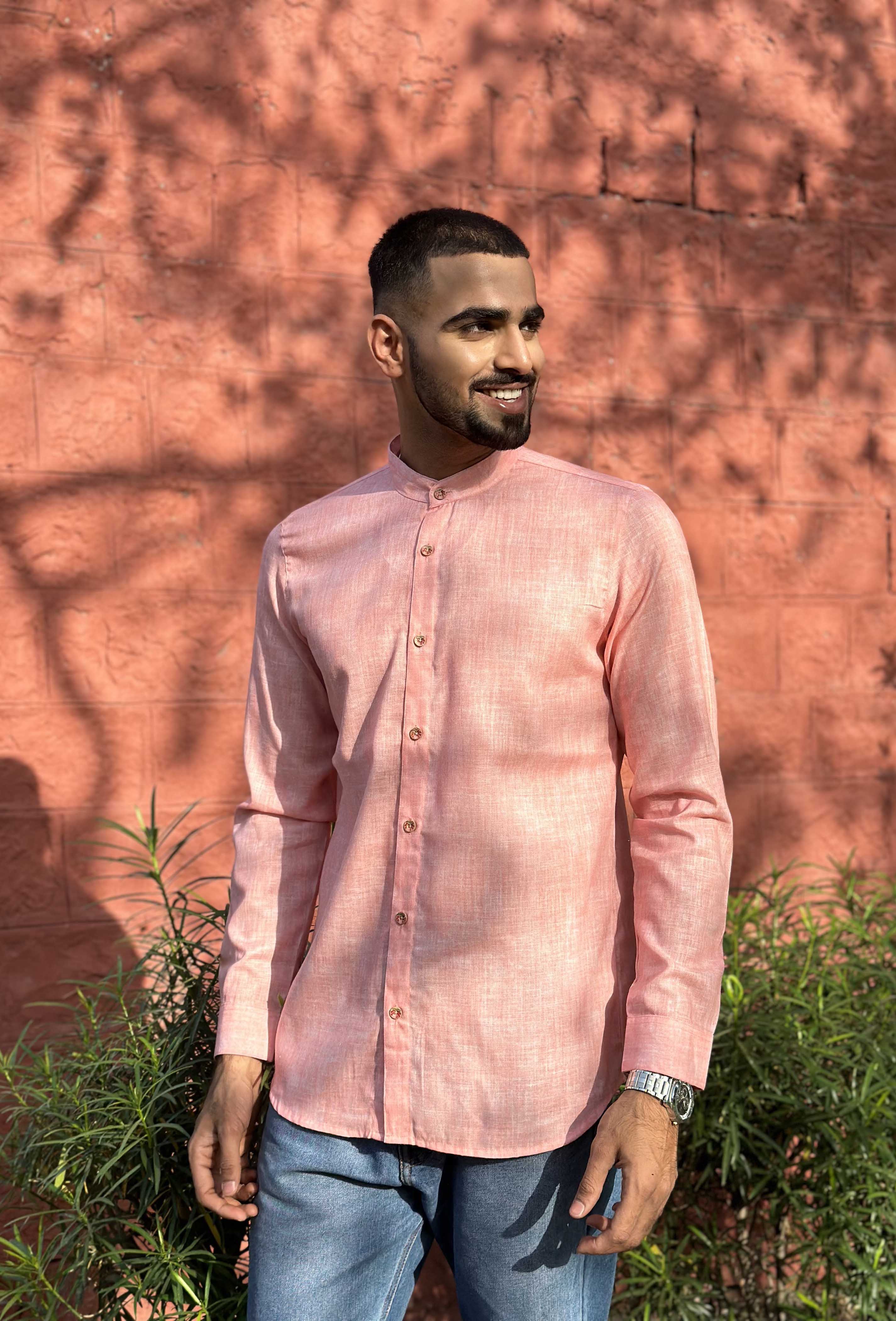 Pink Textured Shirt